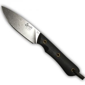 Smith & Sons Brave Polished Macarta Black Fixed Blade Hunting Knife